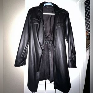 Black leather Zara dress